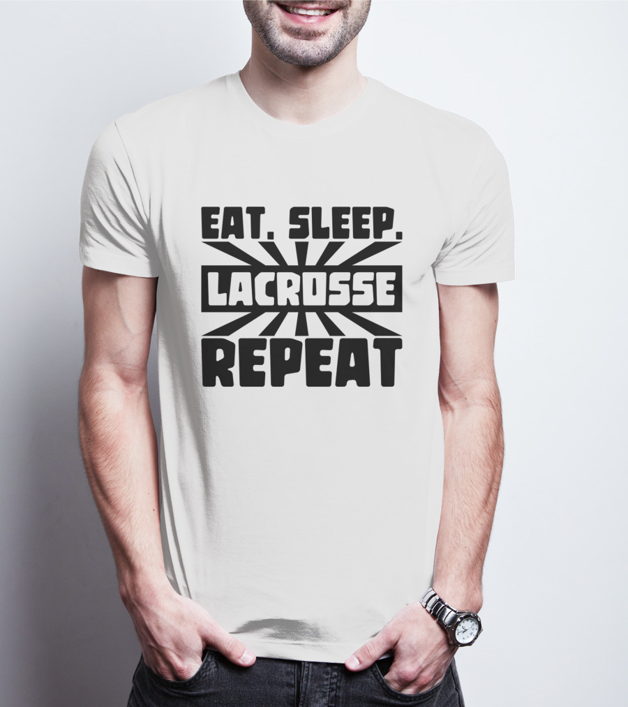 Eat Sleep Lacrosse Repeat Burst T-Shirt