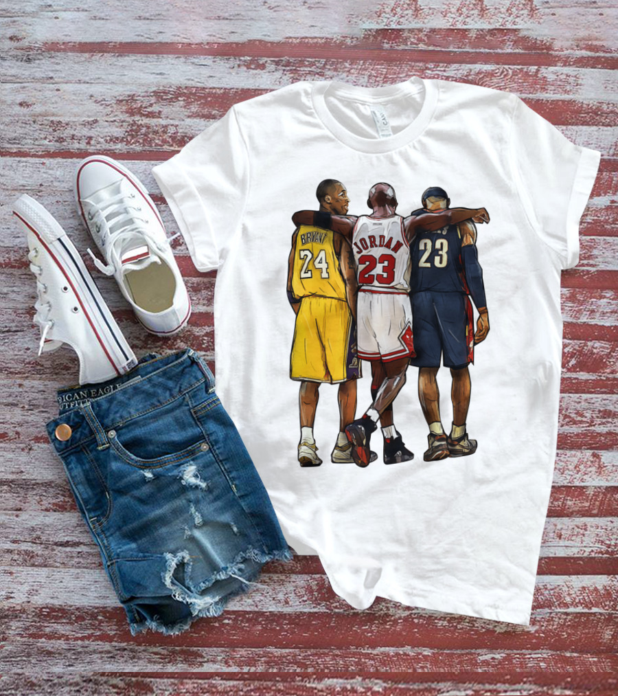 Kobe Bryant Michael Jordan 23 Lebron James 24 23 23 Lakers Bulls Cavaliers T-Shirt
