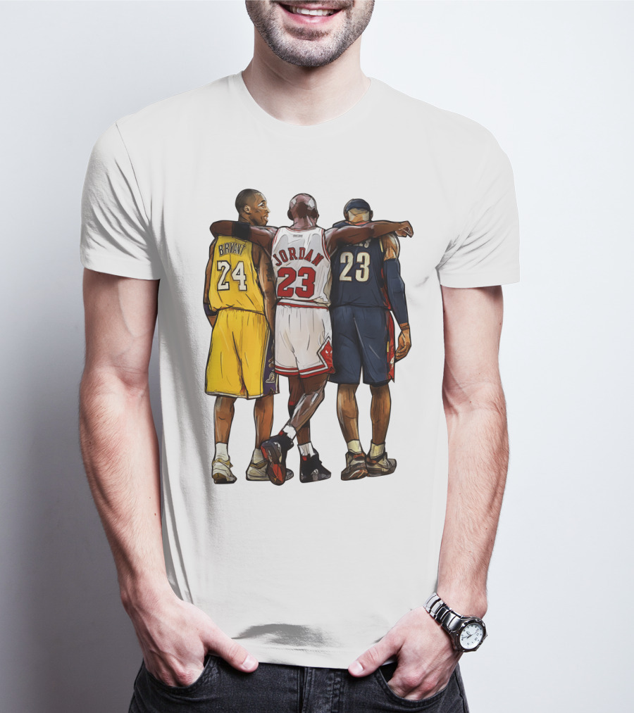 Kobe Bryant Michael Jordan 23 Lebron James 24 23 23 Lakers Bulls Cavaliers T-Shirt