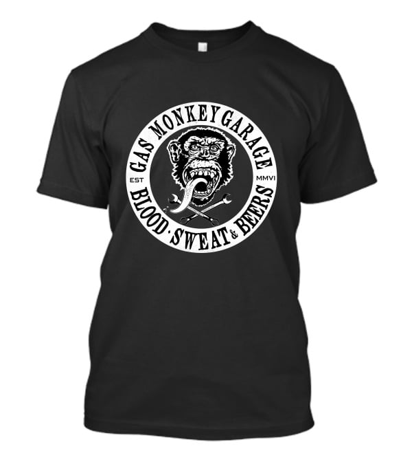Gas Monkey Garage Blood Sweat And Beers EST MMVI T-Shirt