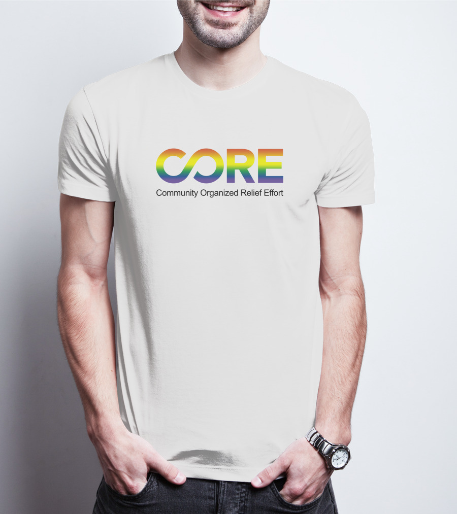 CORE Community Organized Relief Effort Rainbow T-Shirt