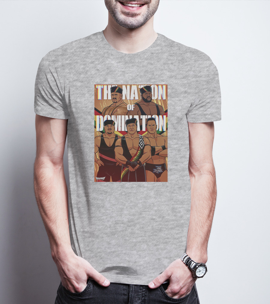 The Nation Of Domination The Rock Nolanium Art Drawing T-Shirt