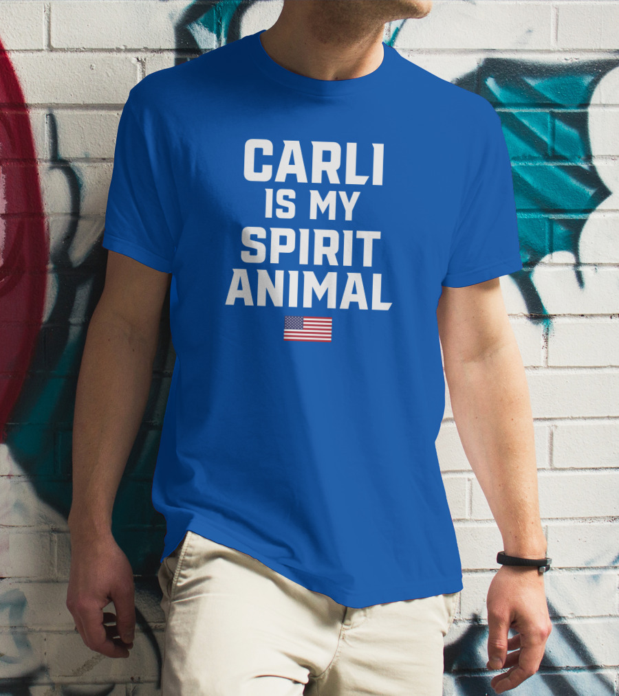 CARLI IS MY SPIRIT ANIMAL AMERICAN FLAG T-Shirt