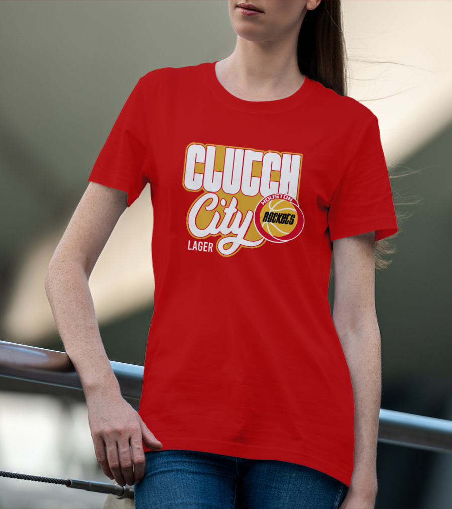 Houston Rockets Clutch City Lager Basketball Vernon Maxwell T-Shirt