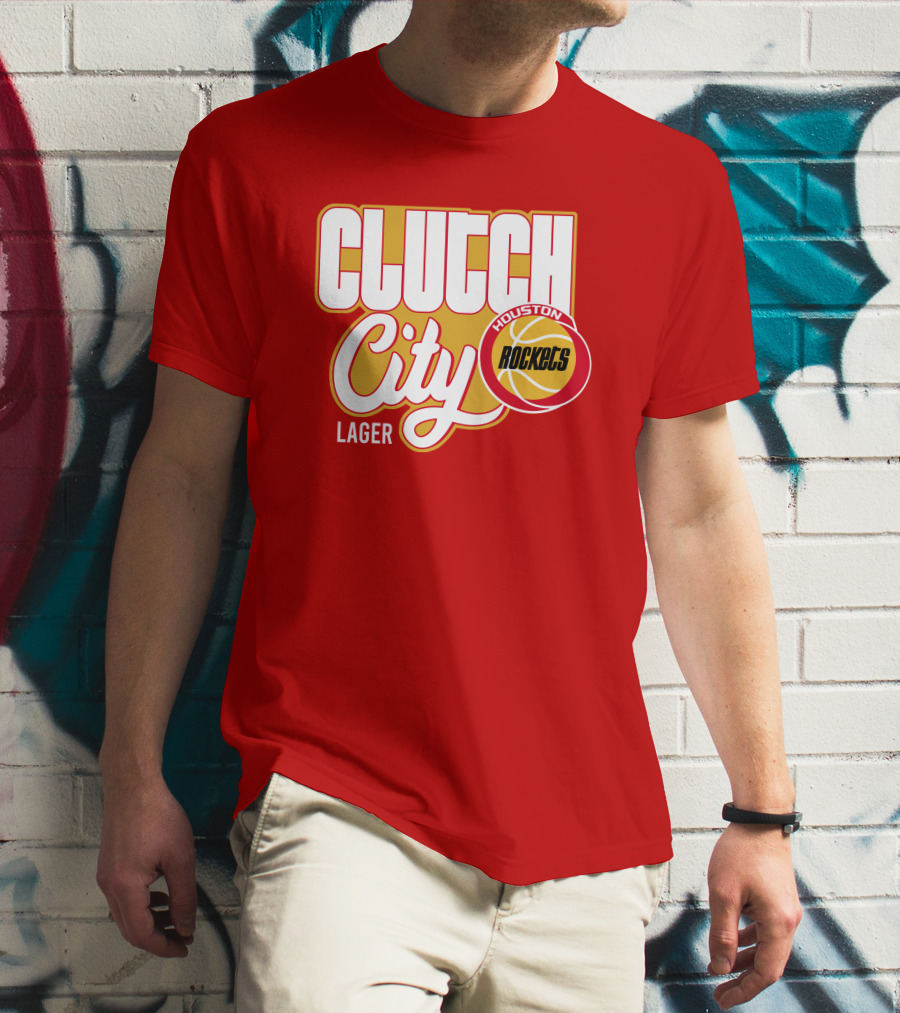 Houston Rockets Clutch City Lager Basketball Vernon Maxwell T-Shirt