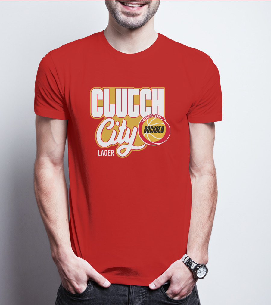Houston Rockets Clutch City Lager Basketball Vernon Maxwell T-Shirt