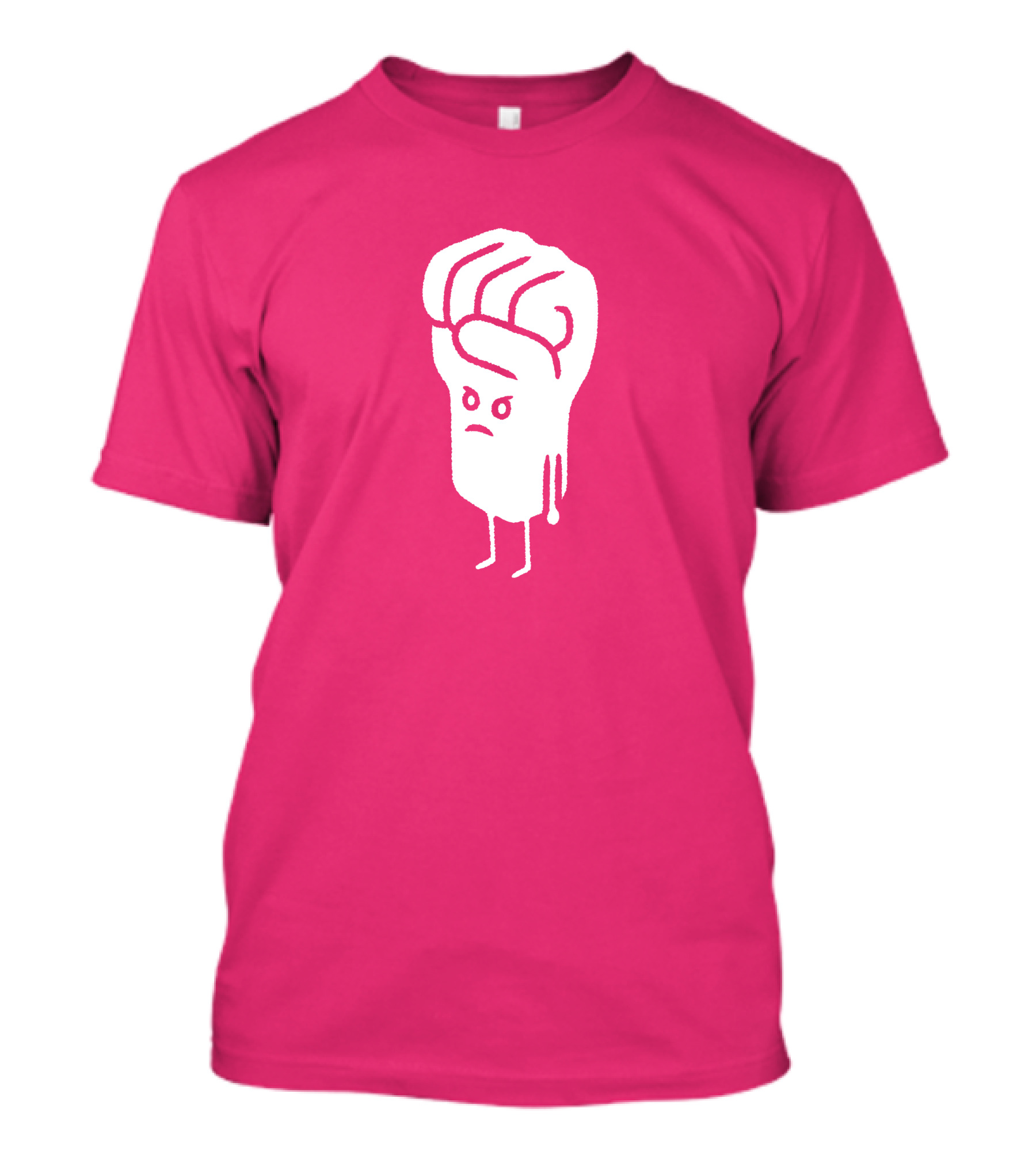 Tumindig By Linya-Linya Saab Fist Character On Pink Background T-Shirt
