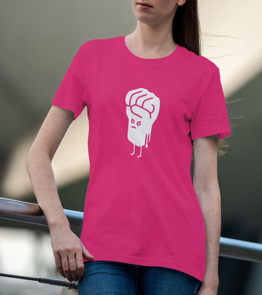 Tumindig By Linya-Linya Saab Fist Character On Pink Background T-Shirt
