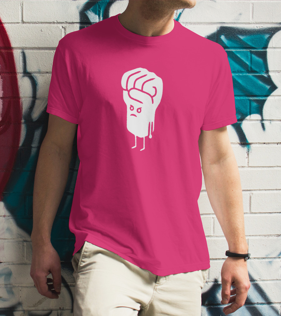 Tumindig By Linya-Linya Saab Fist Character On Pink Background T-Shirt