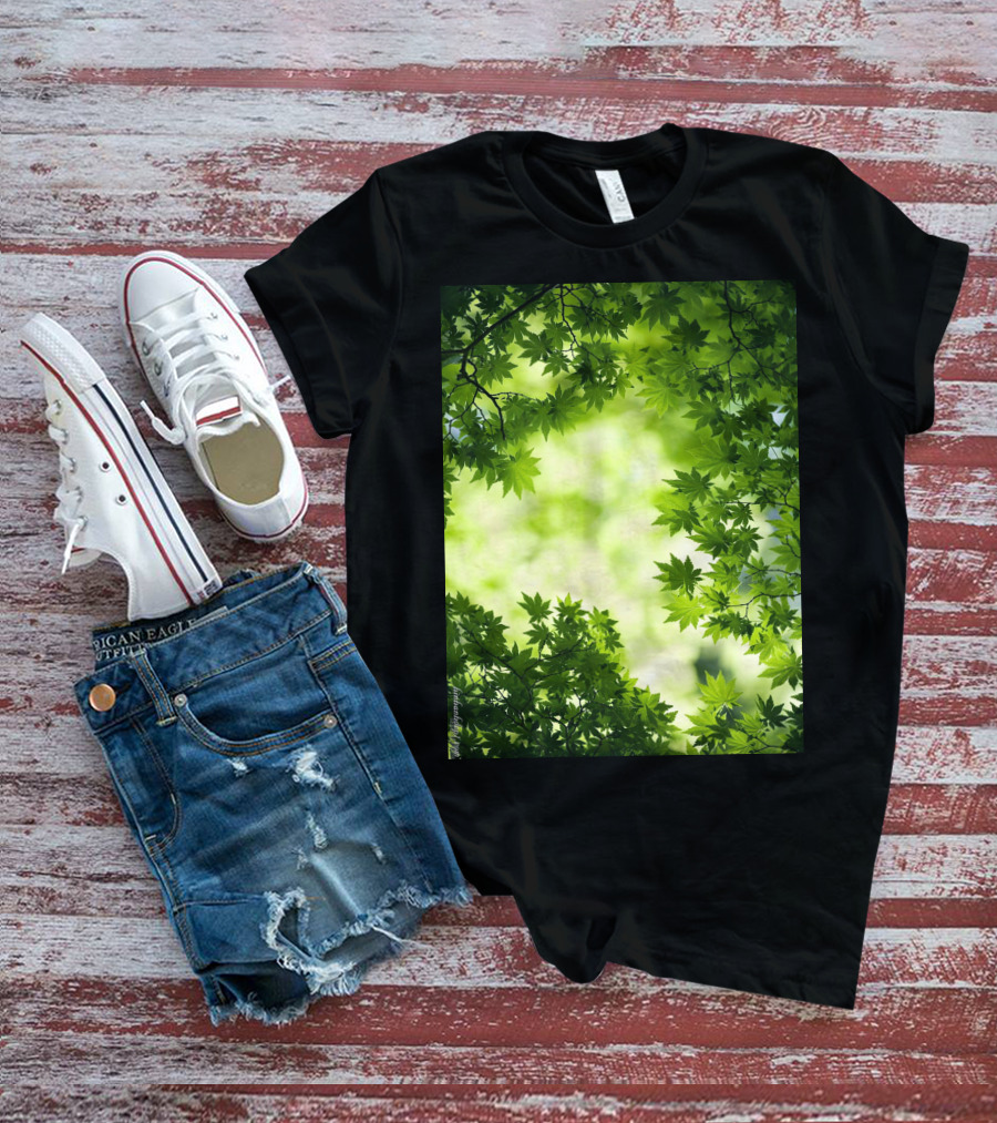Short Lush Green Canopy Leaves T-Shirt