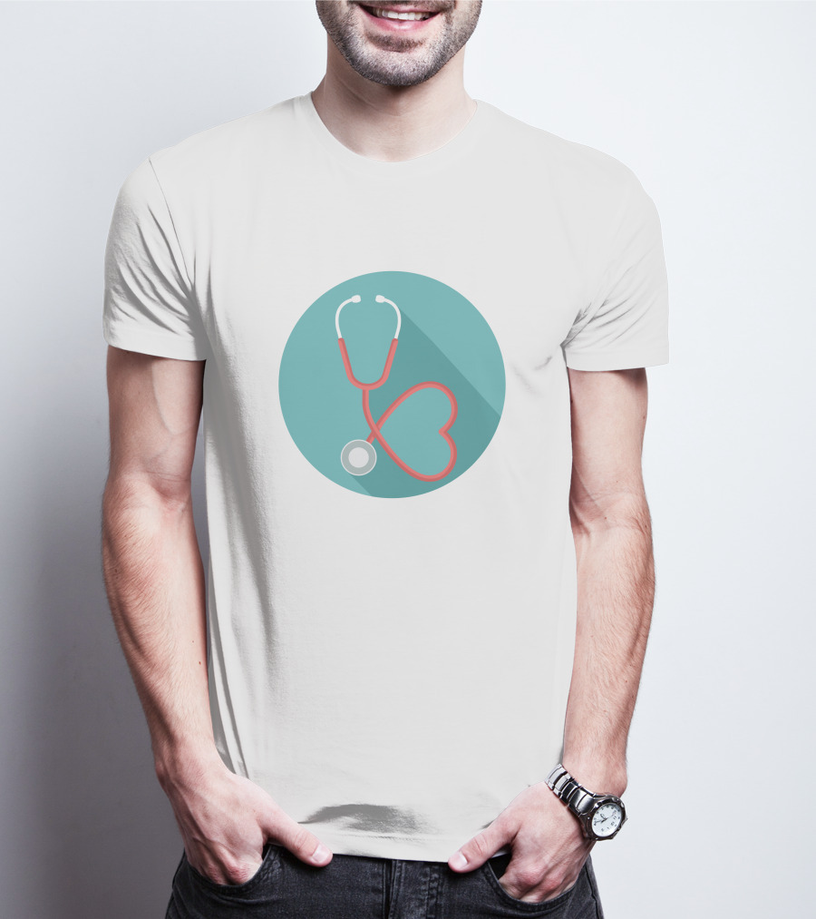 HEART K13 Stethoscope In Heart Shape Medical T-Shirt