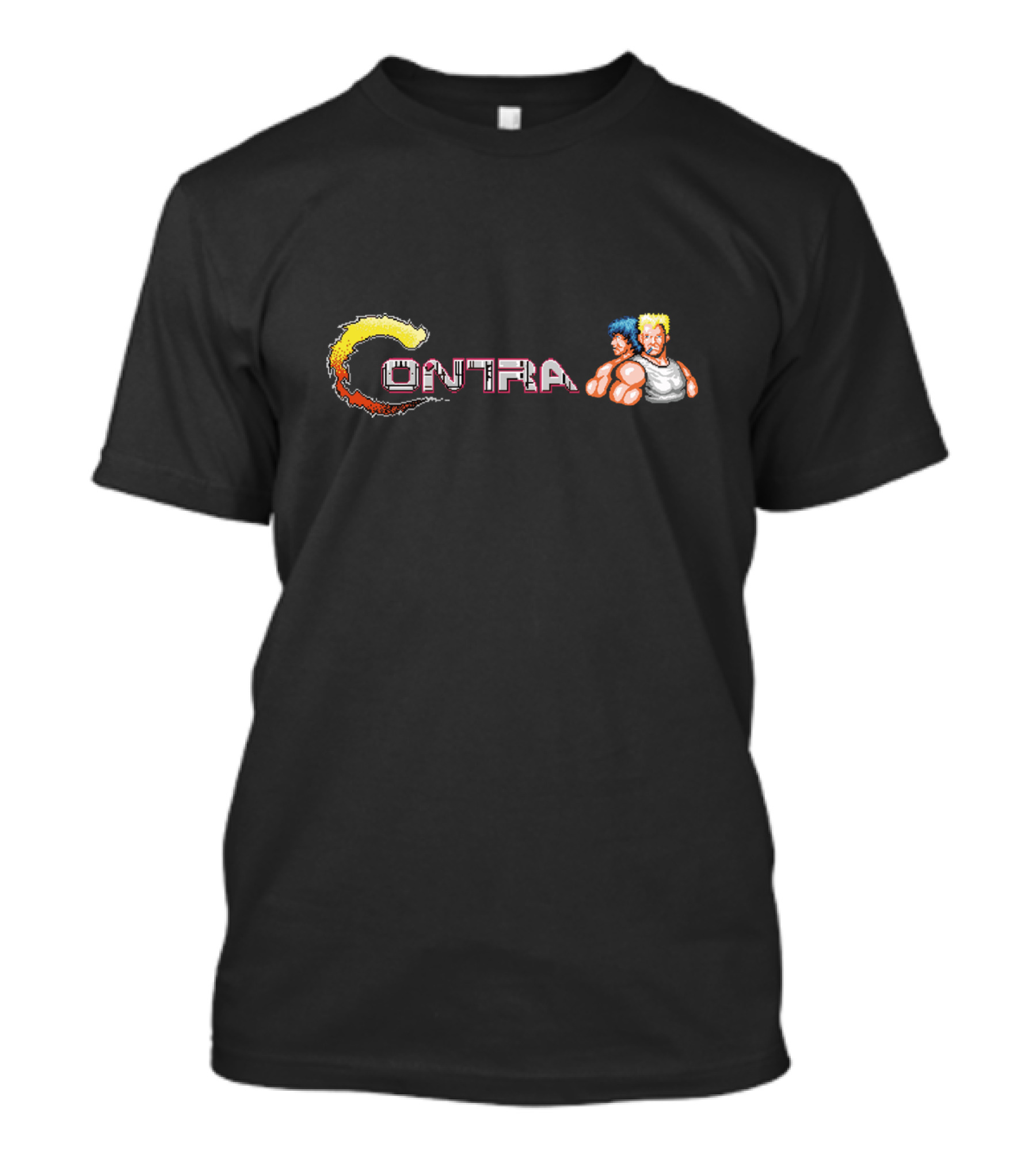 Contra Retro Classic Arcade Game Logo And Characters T-Shirt
