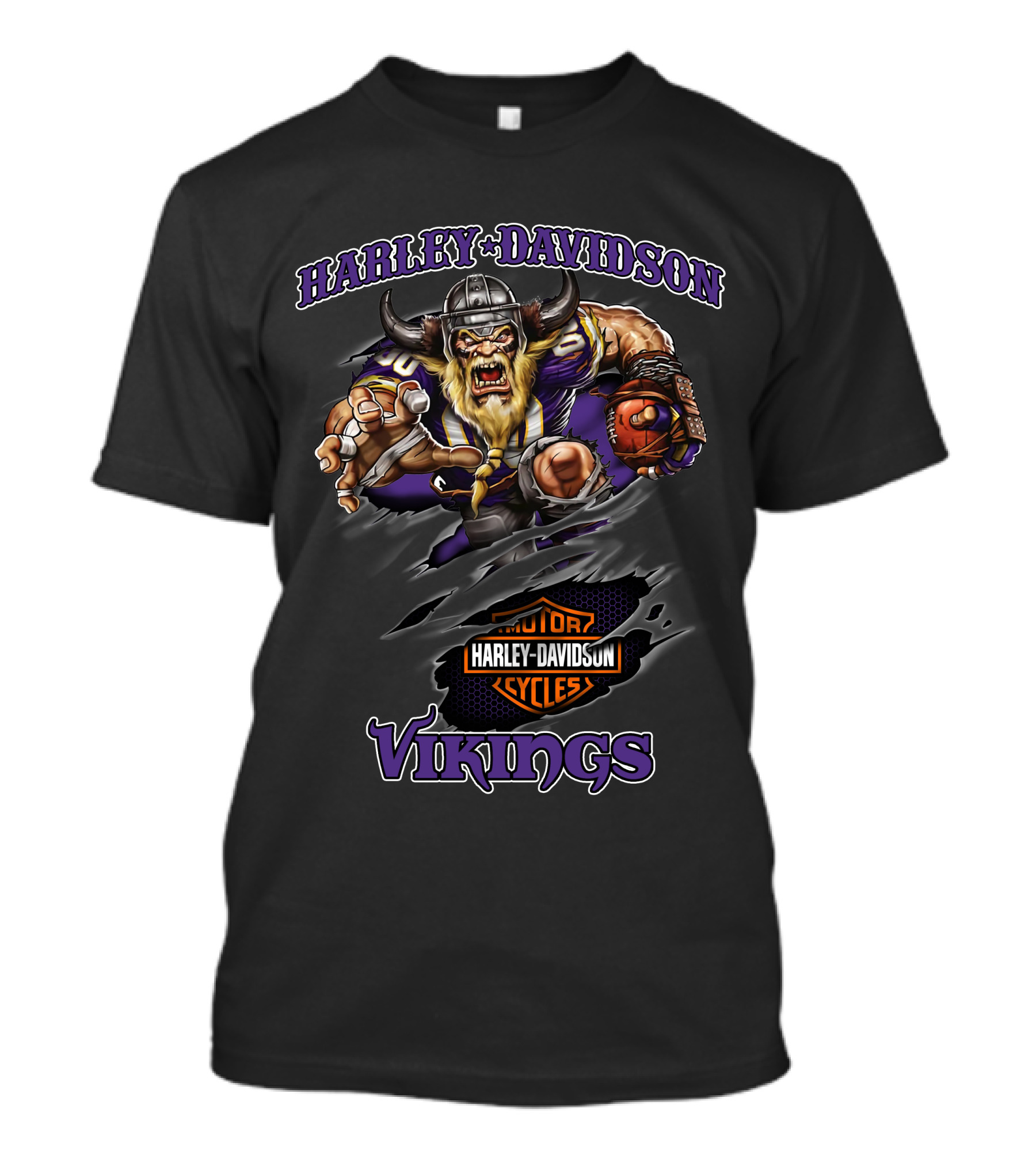 Harley Davidson Vikings Motor Cycles T-Shirt