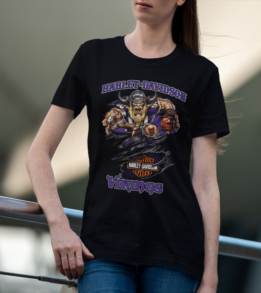 Harley Davidson Vikings Motor Cycles T-Shirt
