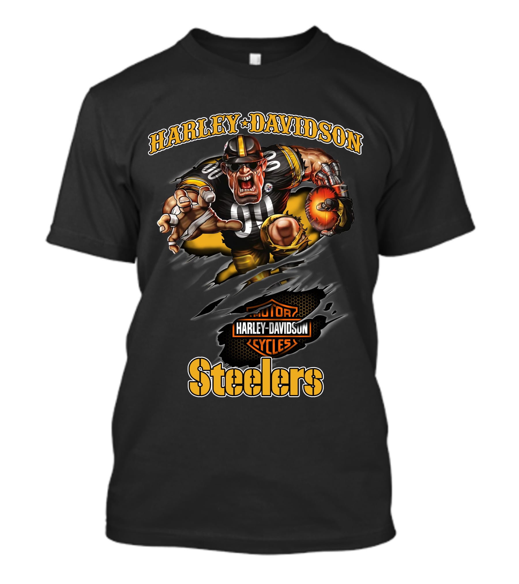 Harley Davidson Steelers Hl Mascots Pittsburgh Steelers T-Shirt