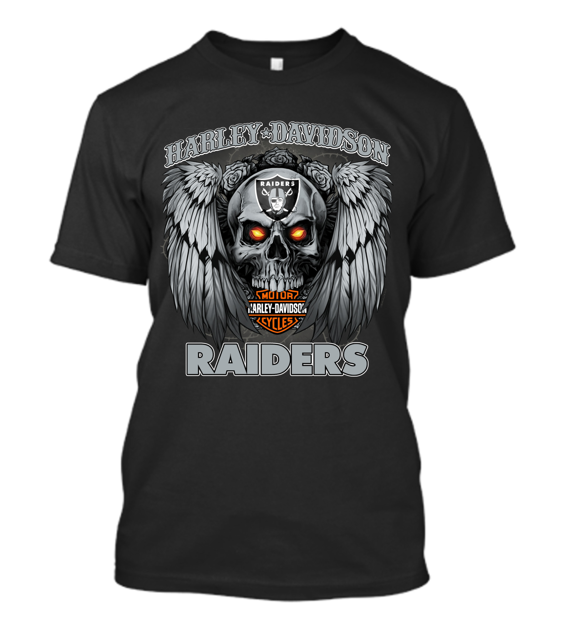 Harley Davidson Raiders Motorcycles Hd Nfl1228 Las Vegas Raiders T-Shirt