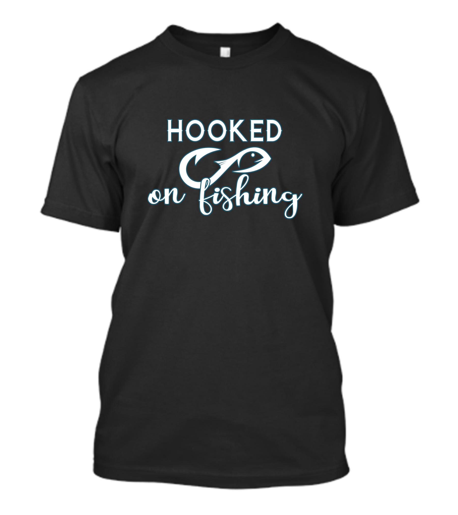 HOOKED ON FISHING Fish Hook And Fish T-Shirt