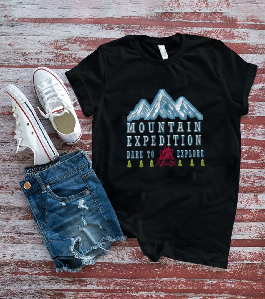 Mountain Expedition Dare To Explore Campfire Adventure T-Shirt