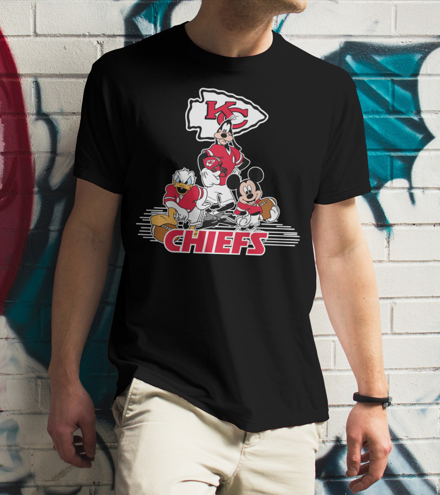 Mickey Donald Goofy Kansas City Chiefs Football Players Chiefs T-Shirt