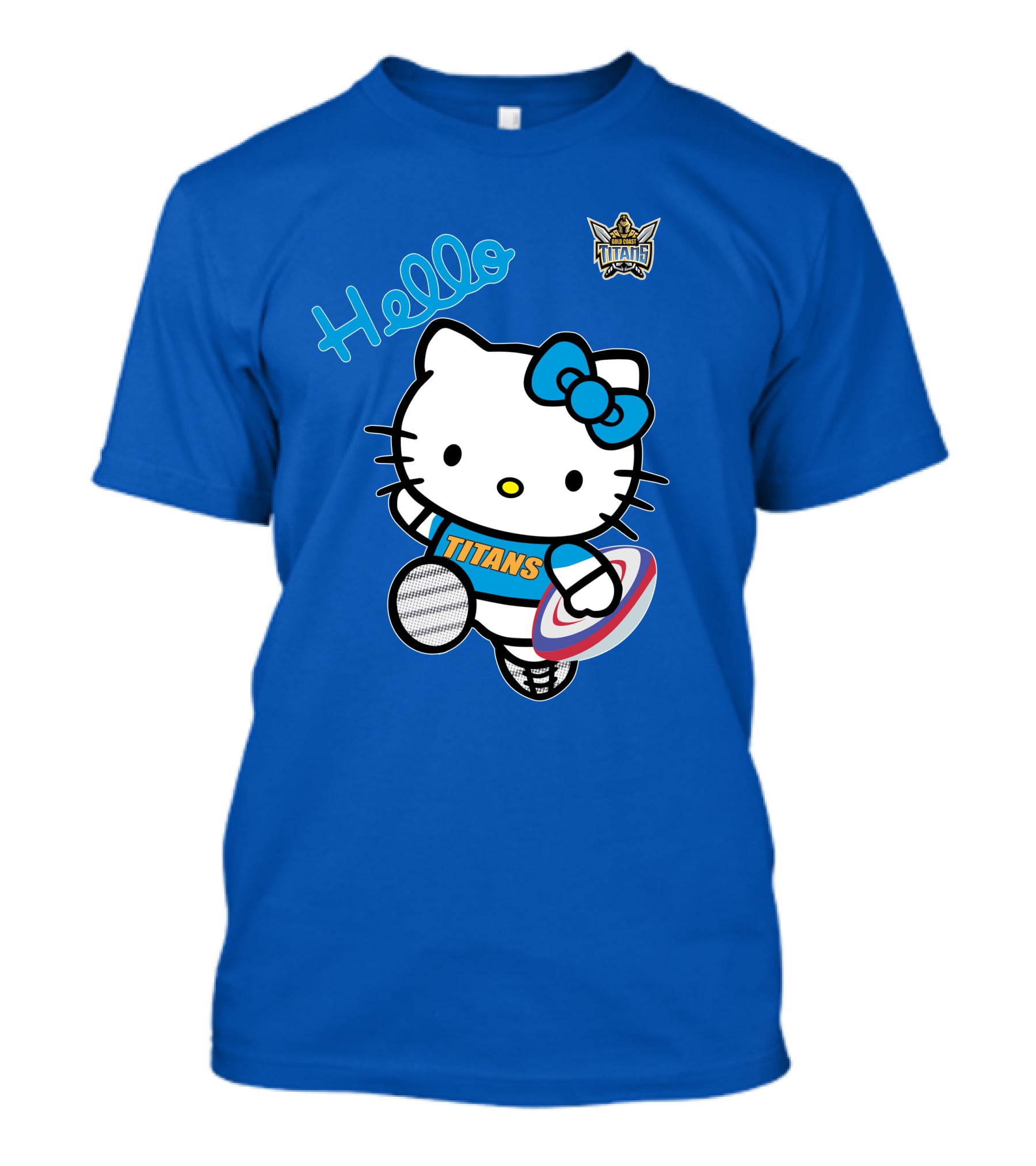 Gold Coast Titans Hello Kitty Rugby NRL1006 Fan T-Shirt