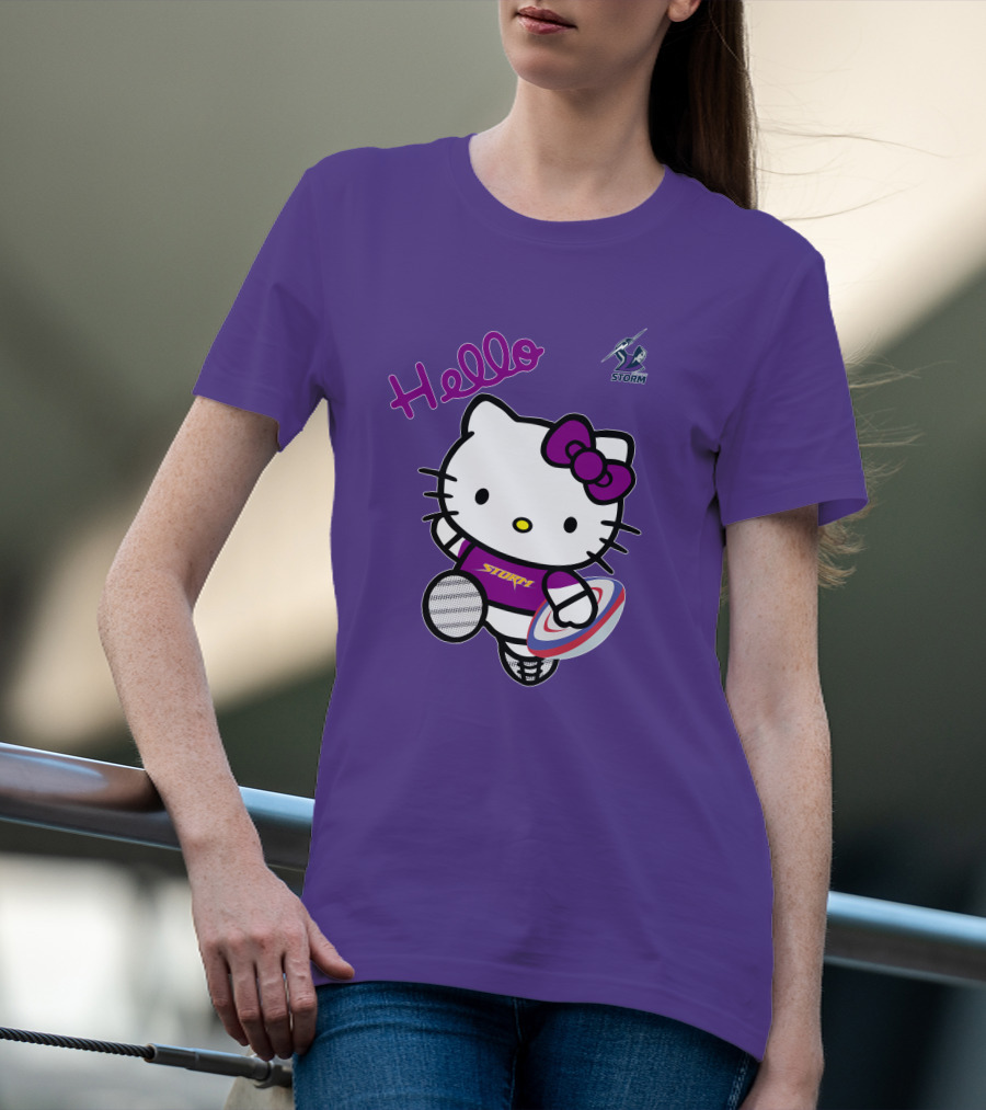 Melbourne Storm Hello Kitty Rugby T-Shirt