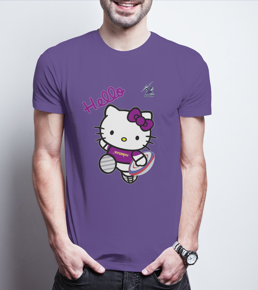 Melbourne Storm Hello Kitty Rugby T-Shirt