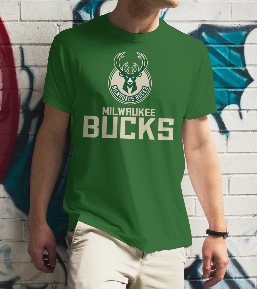Milwaukee Bucks NBA Logo Green P504HN65261 T-Shirt