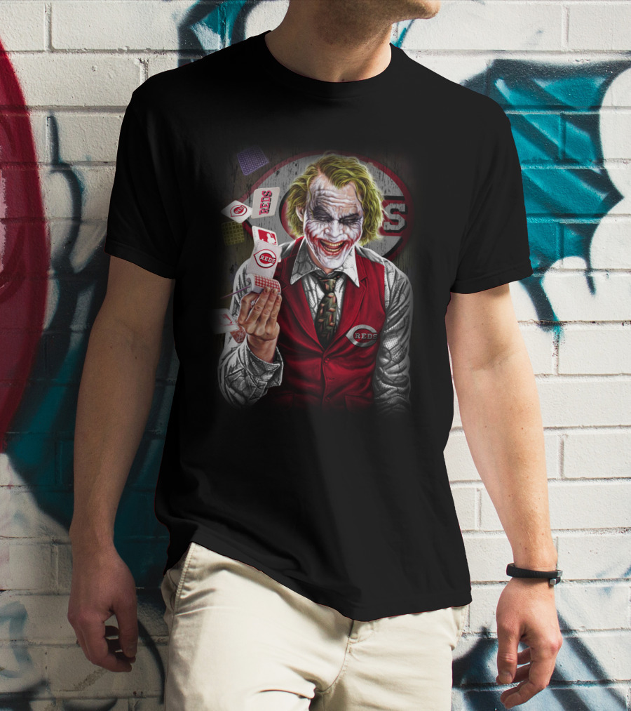 Cincinnati Reds Joker Playing Cards T-Shirt