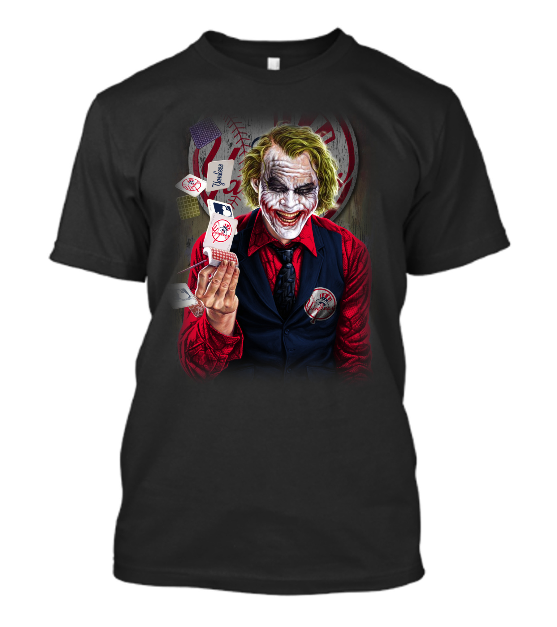 New York Yankees Joker Playing Cards Baseball Mashup T-Shirt