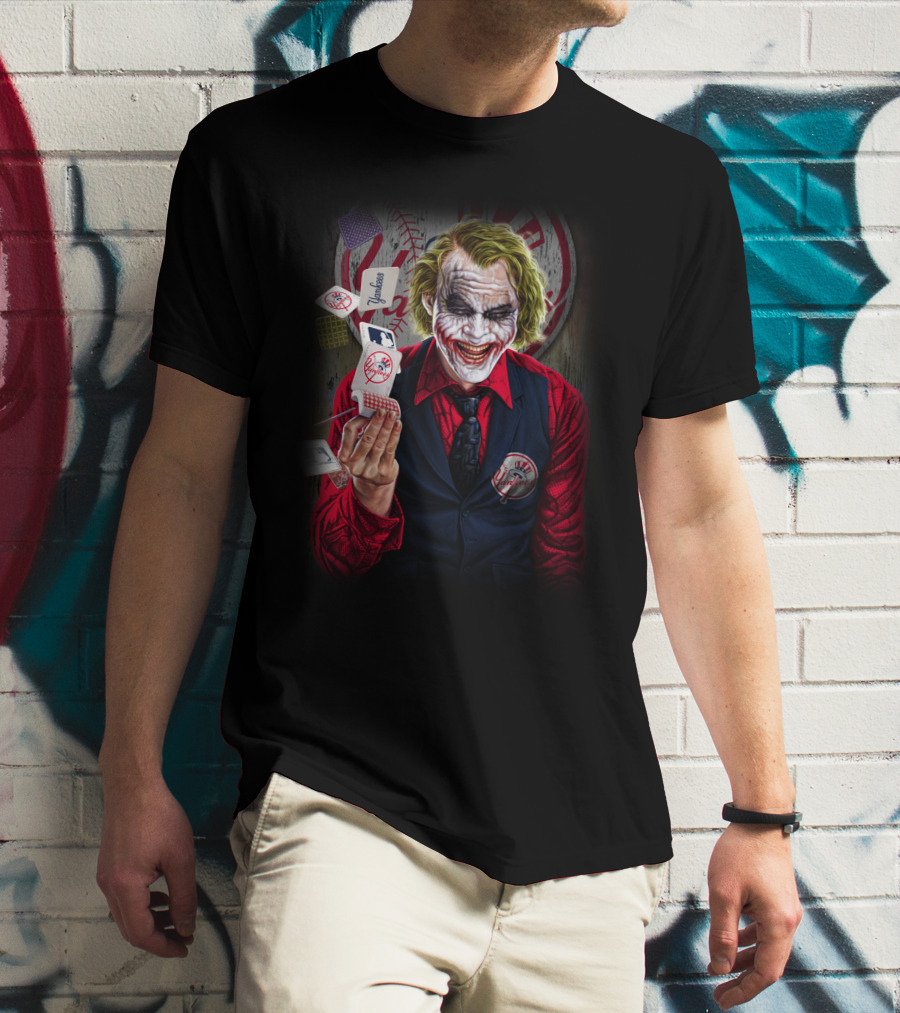 New York Yankees Joker Playing Cards Baseball Mashup T-Shirt