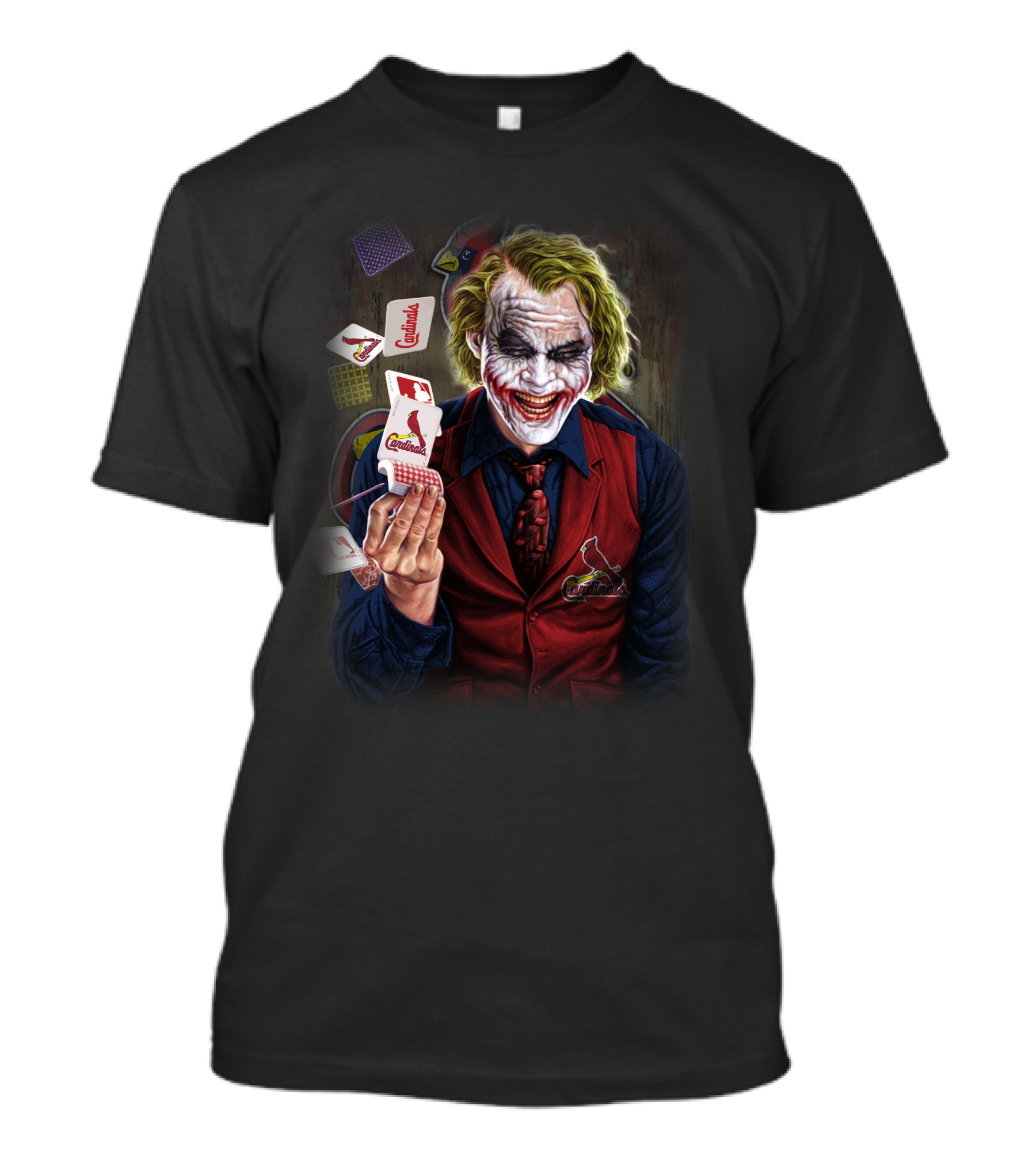 St Louis Cardinals Joker Playing Cards T-Shirt