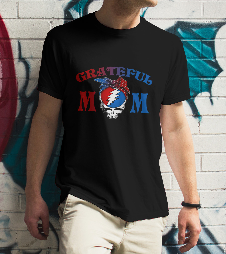 Grateful Dead Steal Your Face Skull Grateful Mom T-Shirt