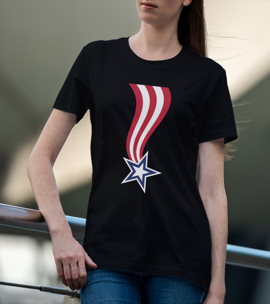 All American Flag Ribbon Star T-Shirt