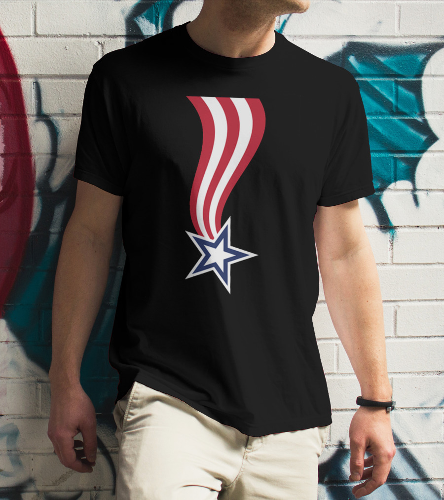 All American Flag Ribbon Star T-Shirt