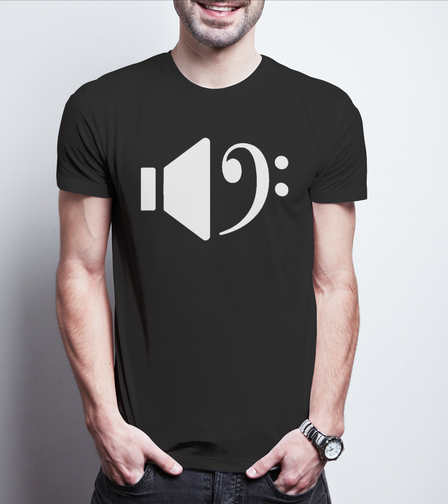 Bass Speaker Clef Symbol Combination T-Shirt