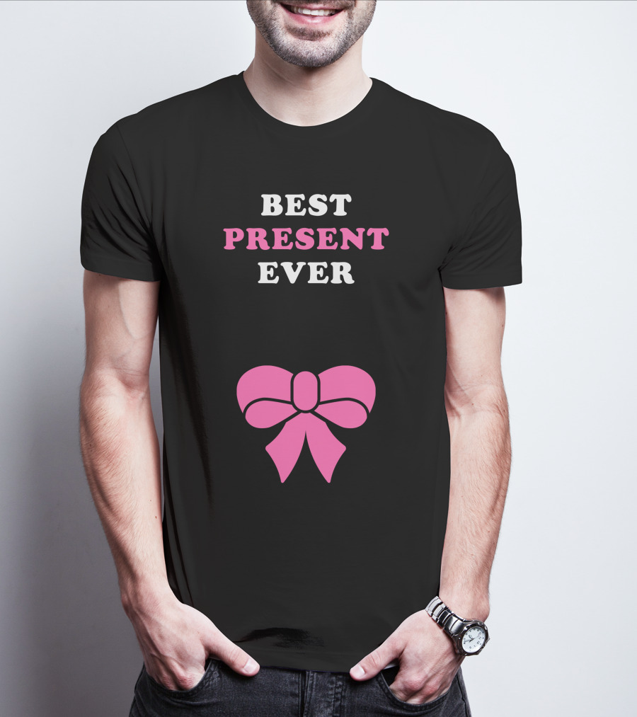 Best Present Ever Pink Bow T-Shirt