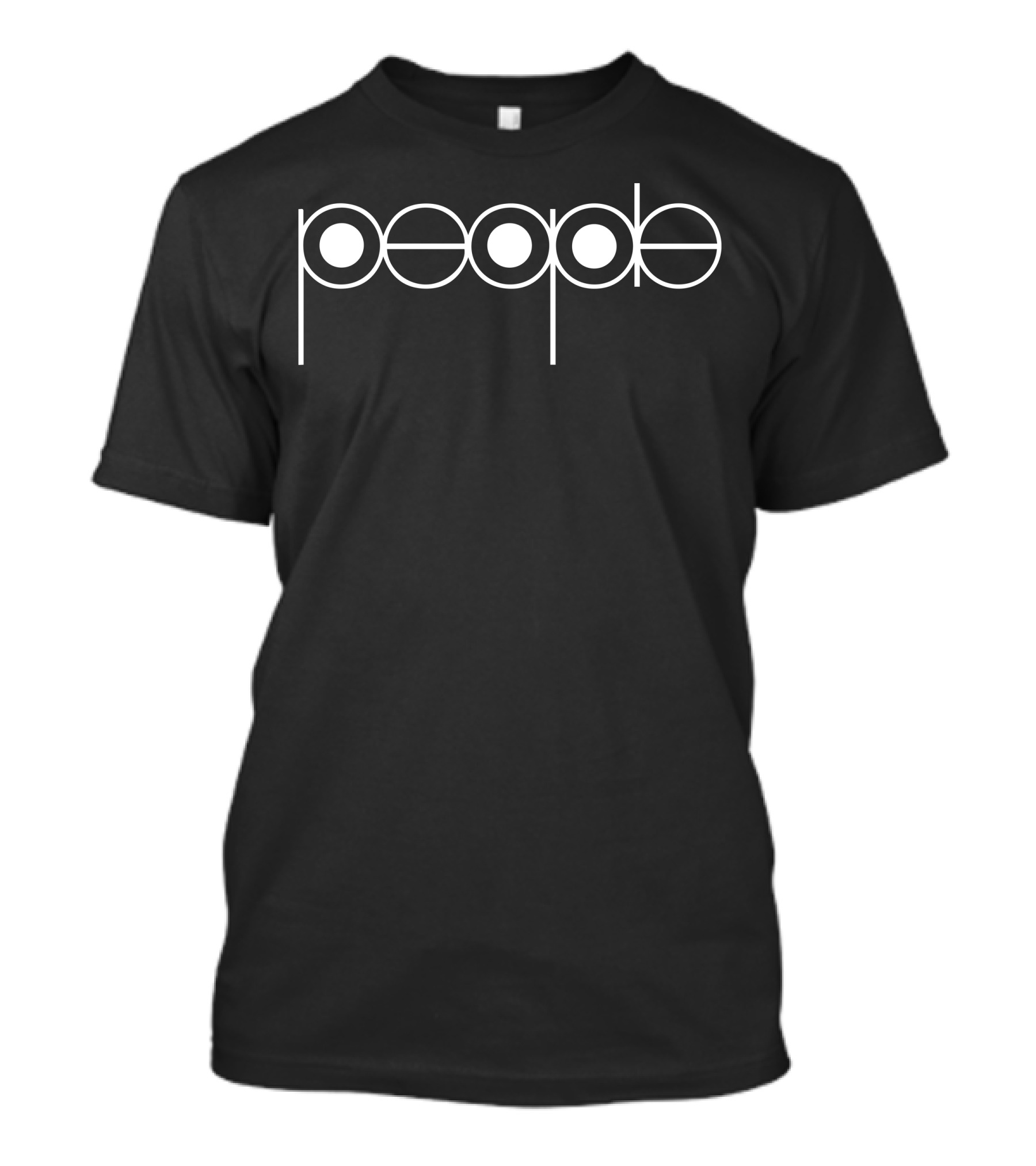 People Records Logo Minimalist Black T-Shirt