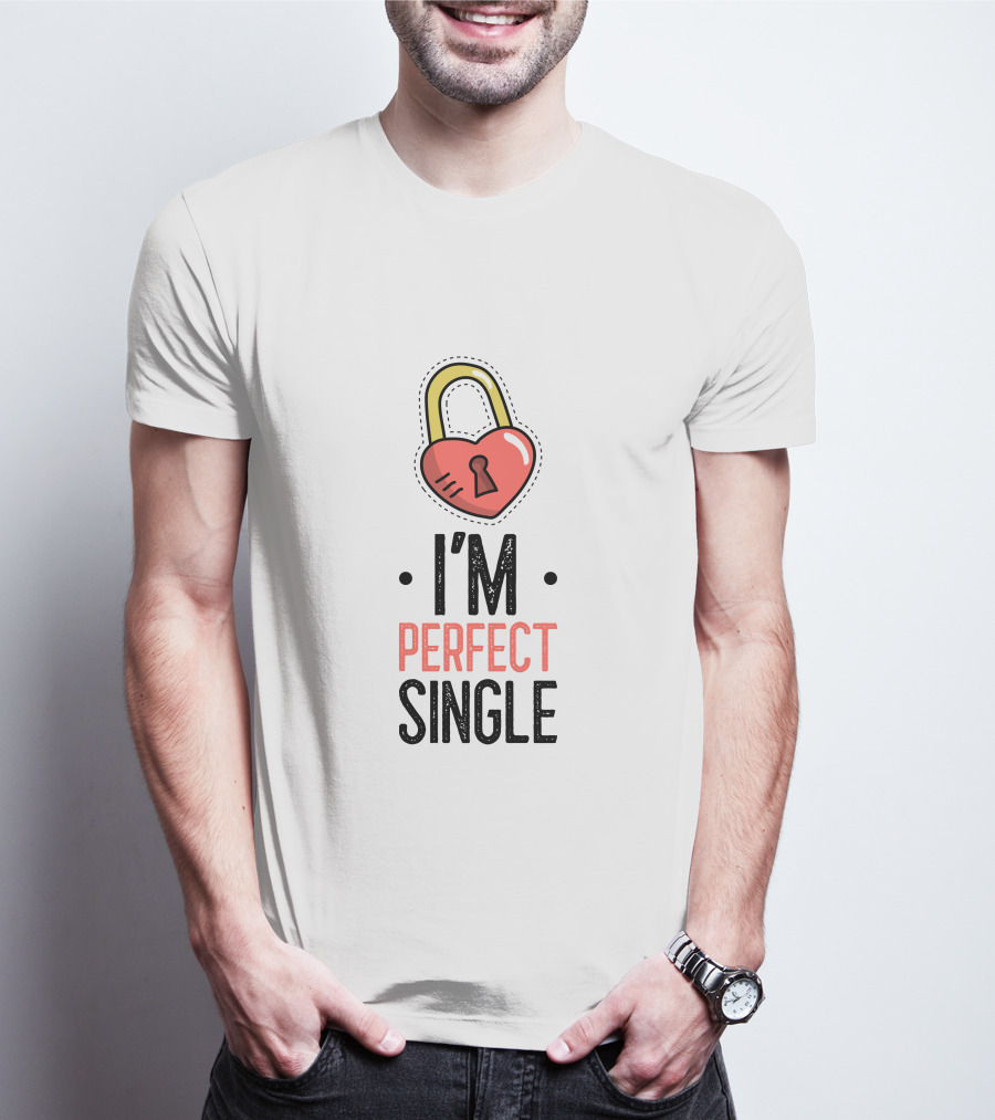 I'm Perfect Single Lock Heart T-Shirt