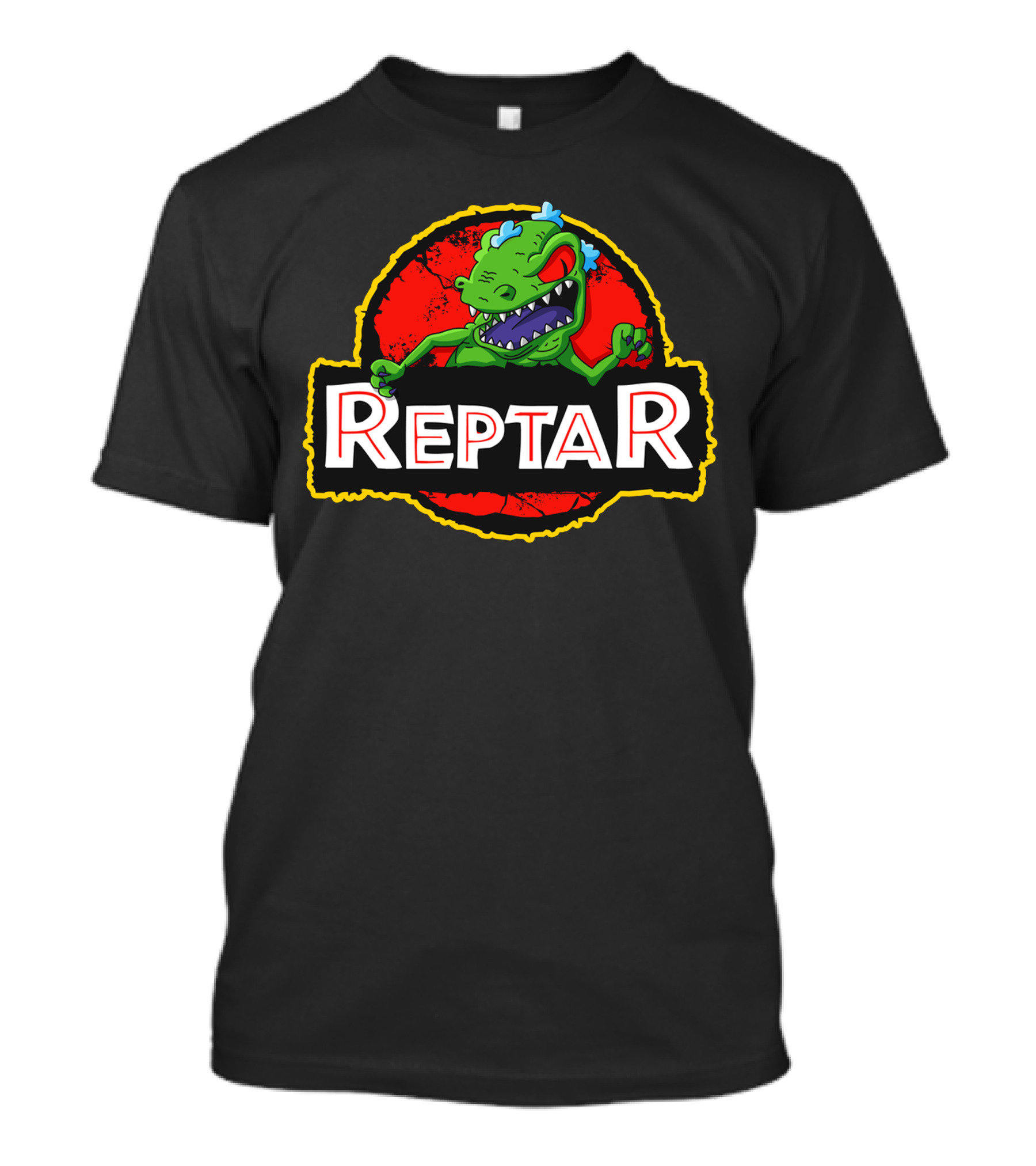 Reptar Dinosaur Red Circle Background Rugrats 90s Nickelodeon T-Shirt