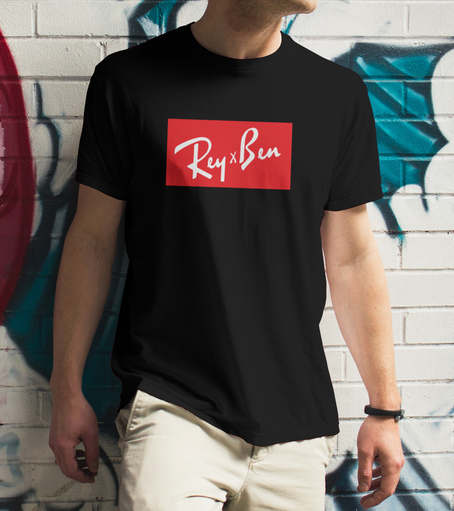 Rey X Ben Red Black Bold Branding T-Shirt