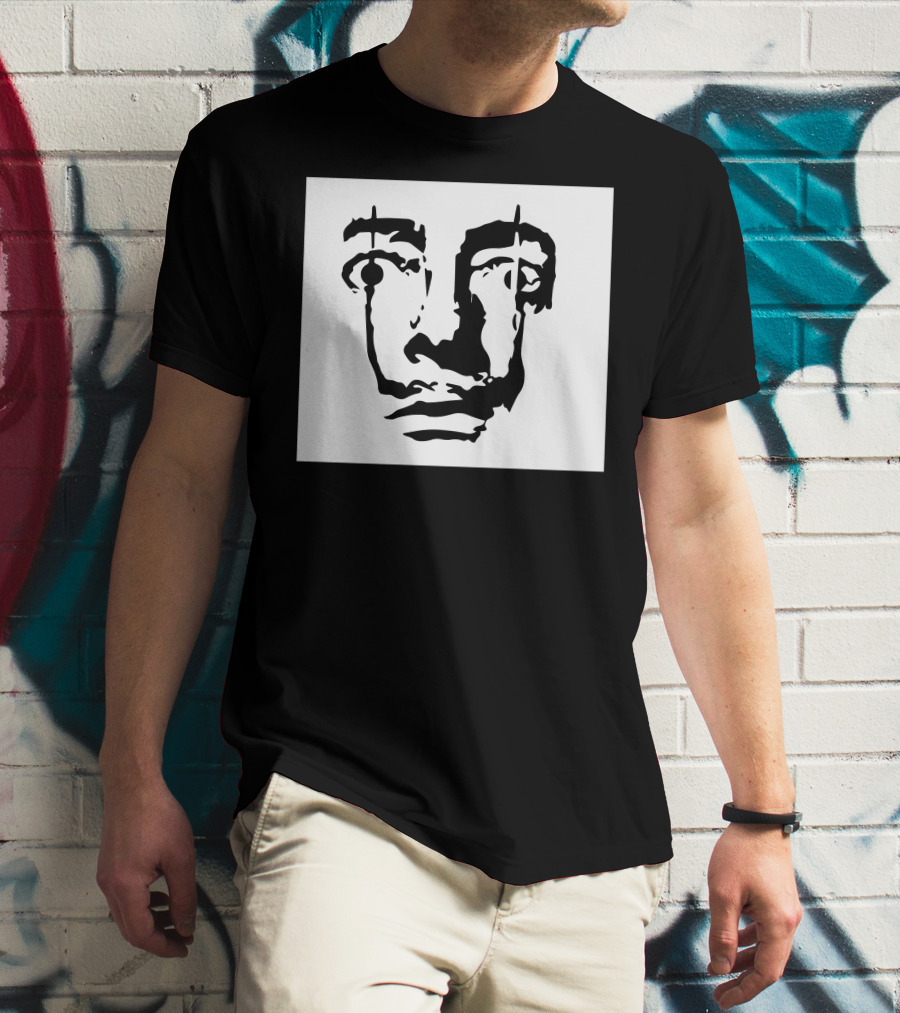 Salvador Dali Face Surrealist Artist Iconic Portrait Elements T-Shirt