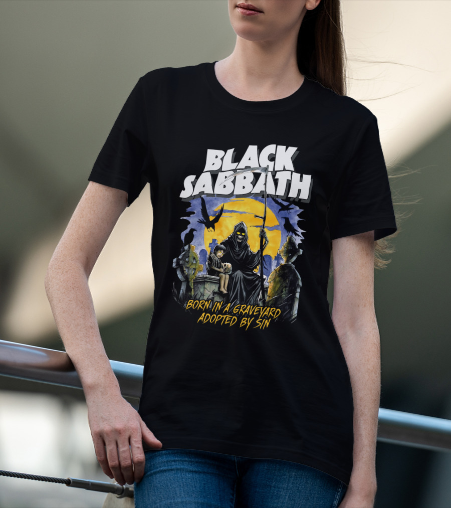 BLACK SABBATH Born In A Graveyard Adopted By Sin T-Shirt