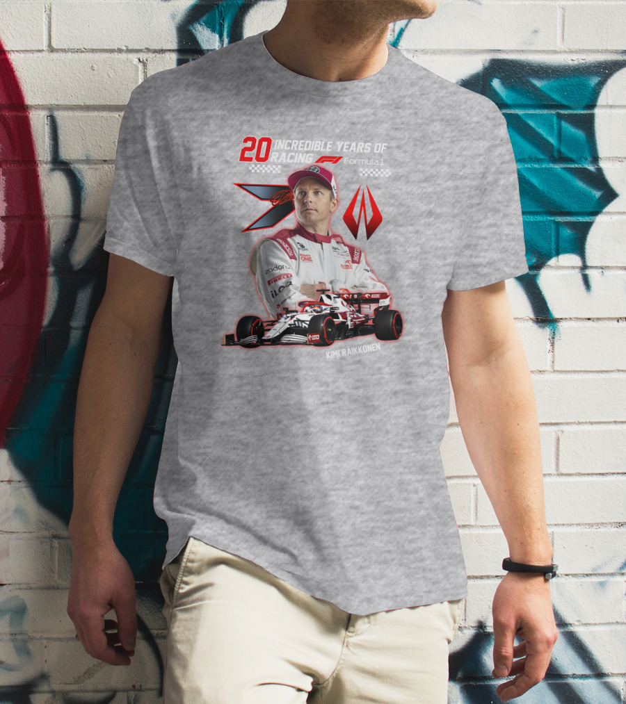 20 Incredible Years Of Racing Kimi Räikkönen Formula 1 T-Shirt