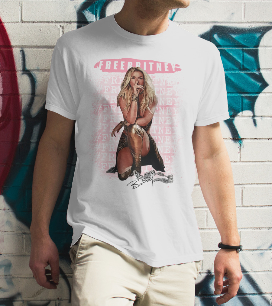 Free Britney Hashtag Design With Signature Edition T-Shirt