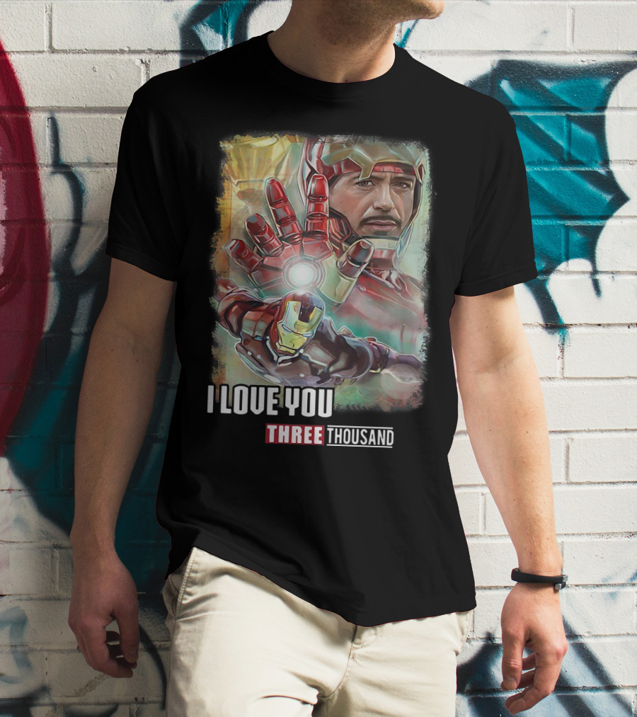 Avengers Endgame Iron Man I Love You Three Thousand Tony Stark T-Shirt
