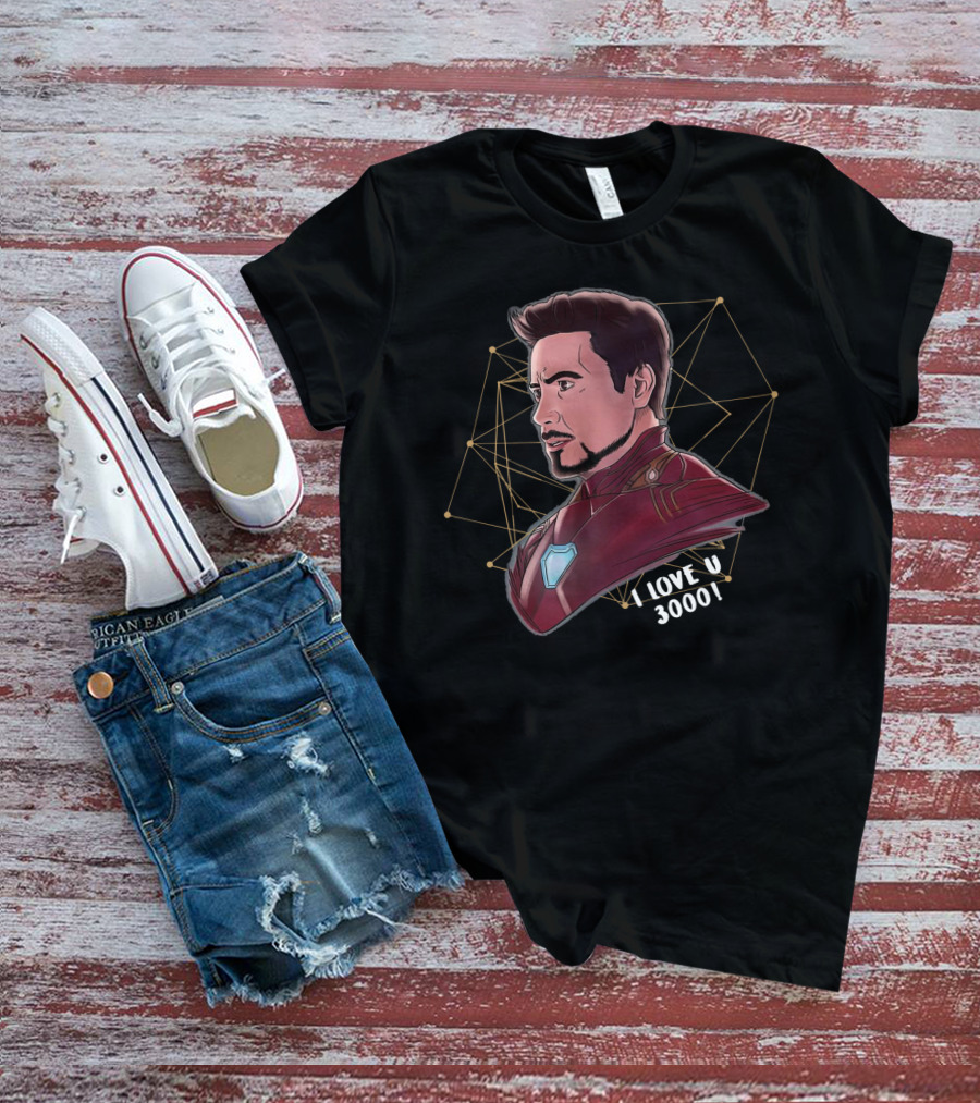 I Love You 3000 Tony Stark Iron Man Avengers T-Shirt