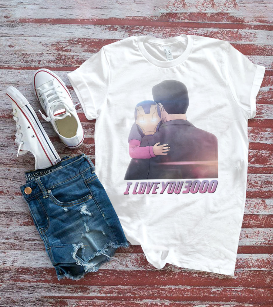 Avengers I Love You 3000 Morgan Stark Iron Man Hug Scene T-Shirt