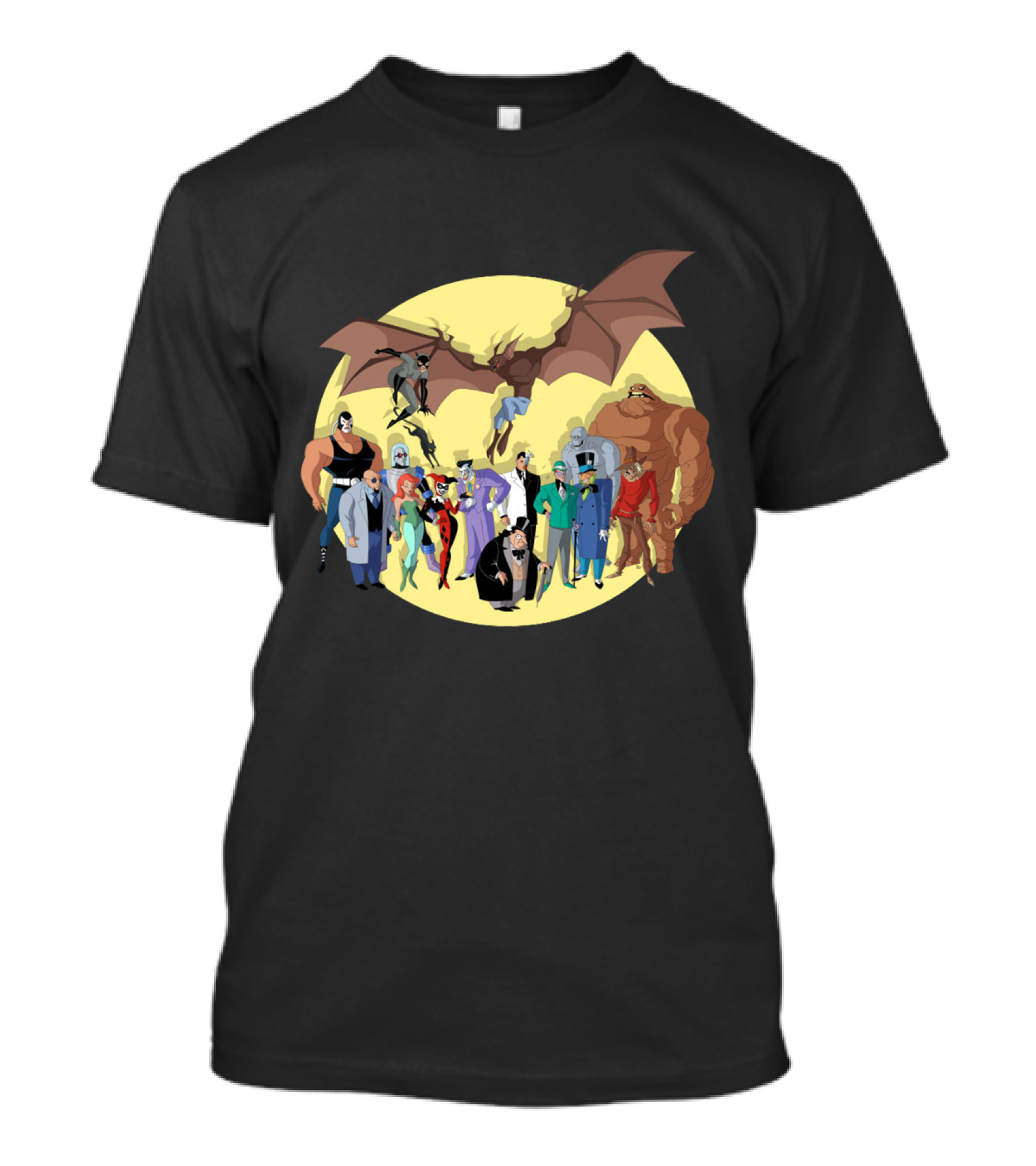 The Rogues Gallery Batman Villains Group With Joker Riddler Catwoman And Penguin Iconic Characters T-Shirt