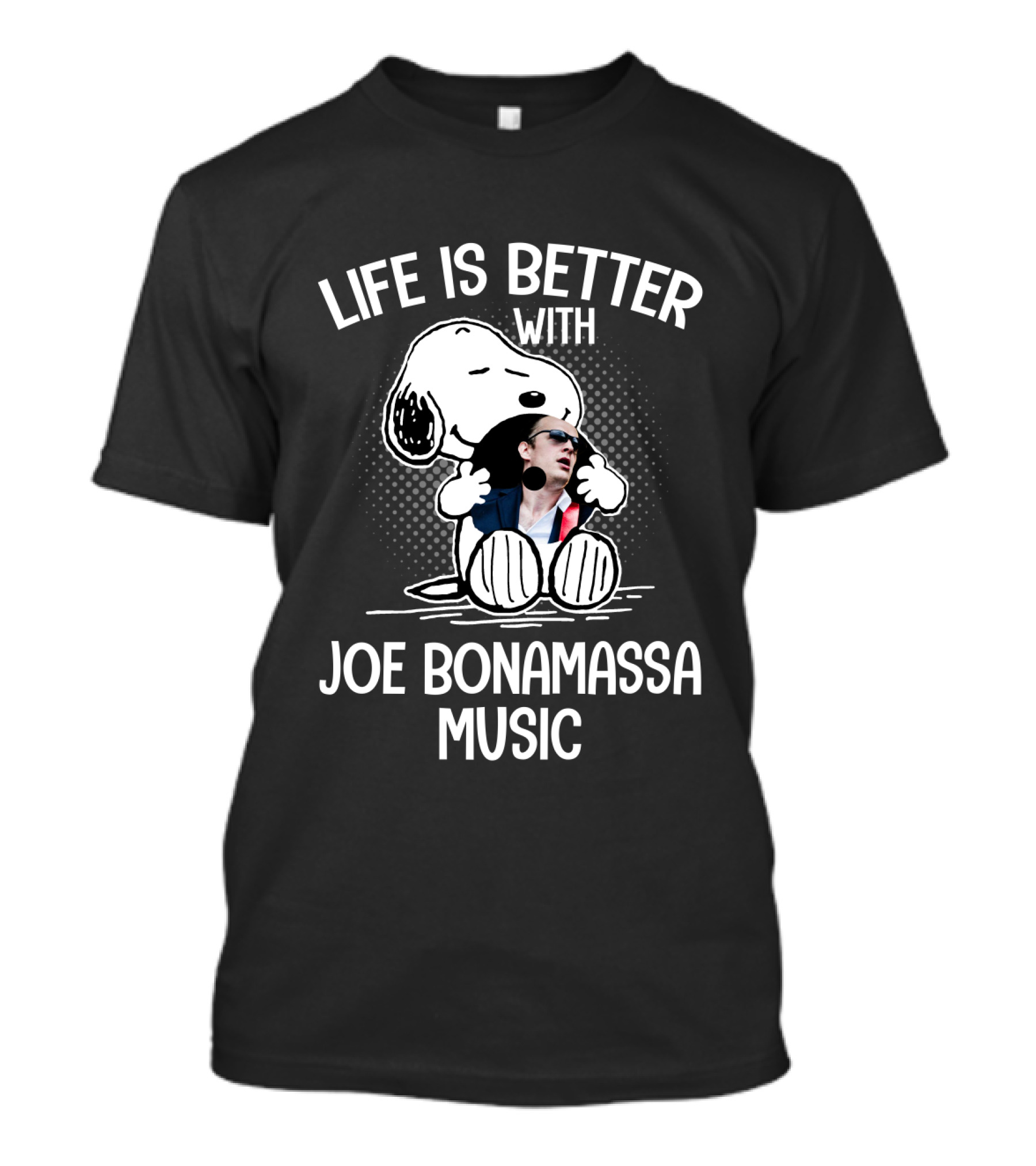 Life Is Better With Snoopy Embracing Joe Bonamassa Music T-Shirt