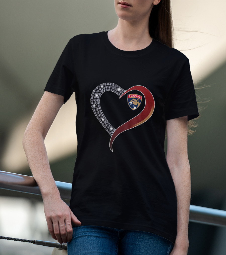 Florida Panthers Heart T-Shirt
